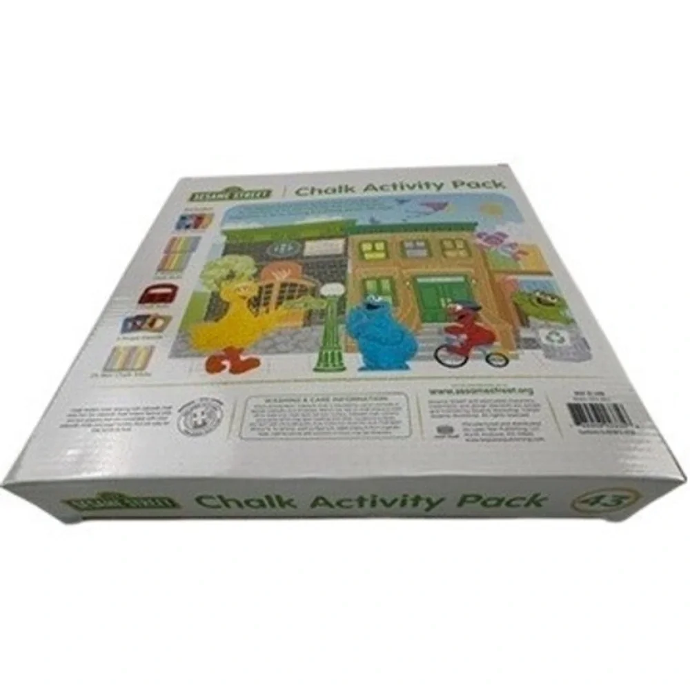 Sesame Street‎ Kid Toddler Chalk Activity Pack Multicolor 43 Pieces Outdoor Fun
